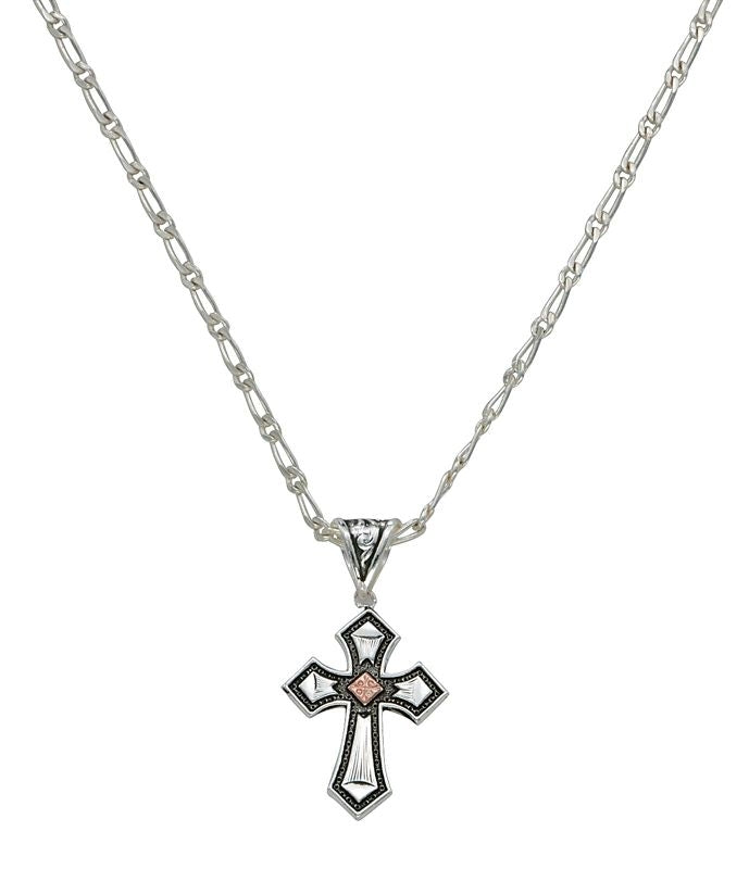 Montana Silversmiths Antique Copper Diamond Cross