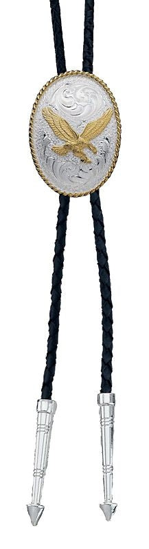 Montana Silversmiths Eagle Bolo Tie Brn/Red