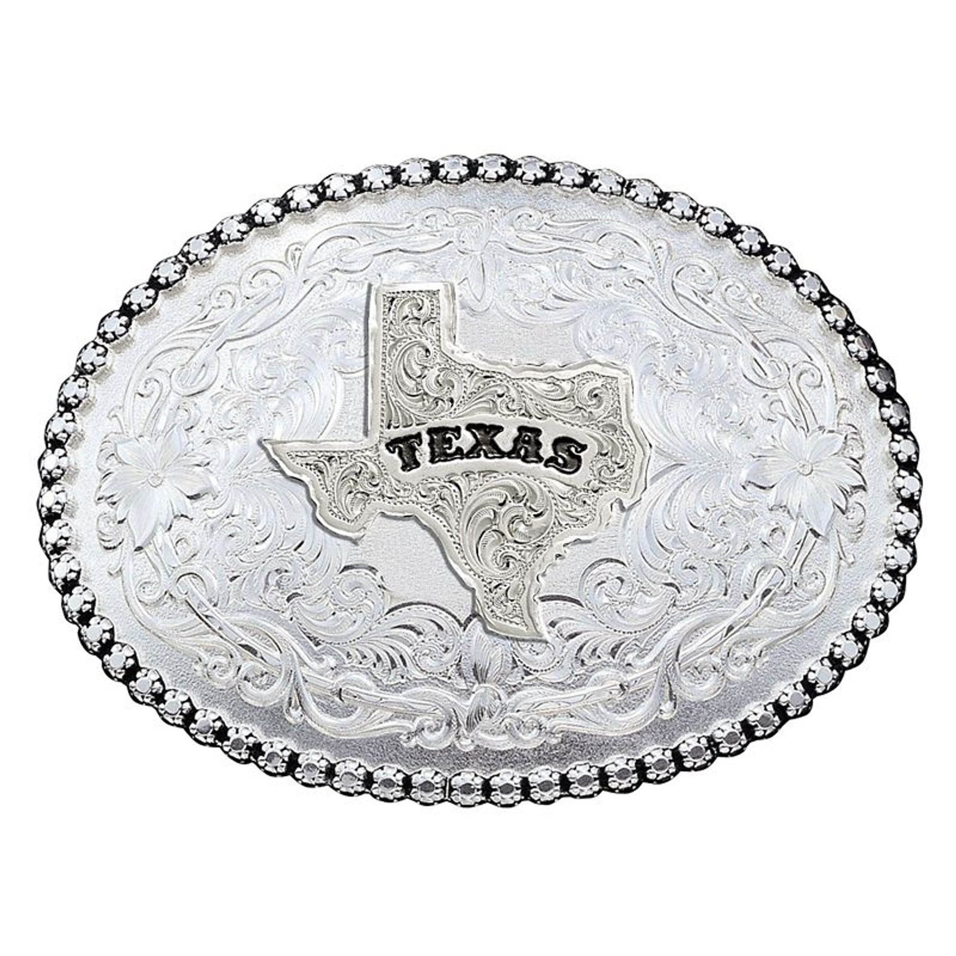 Antiqued Silver Texas State Western Belt Buckle Br