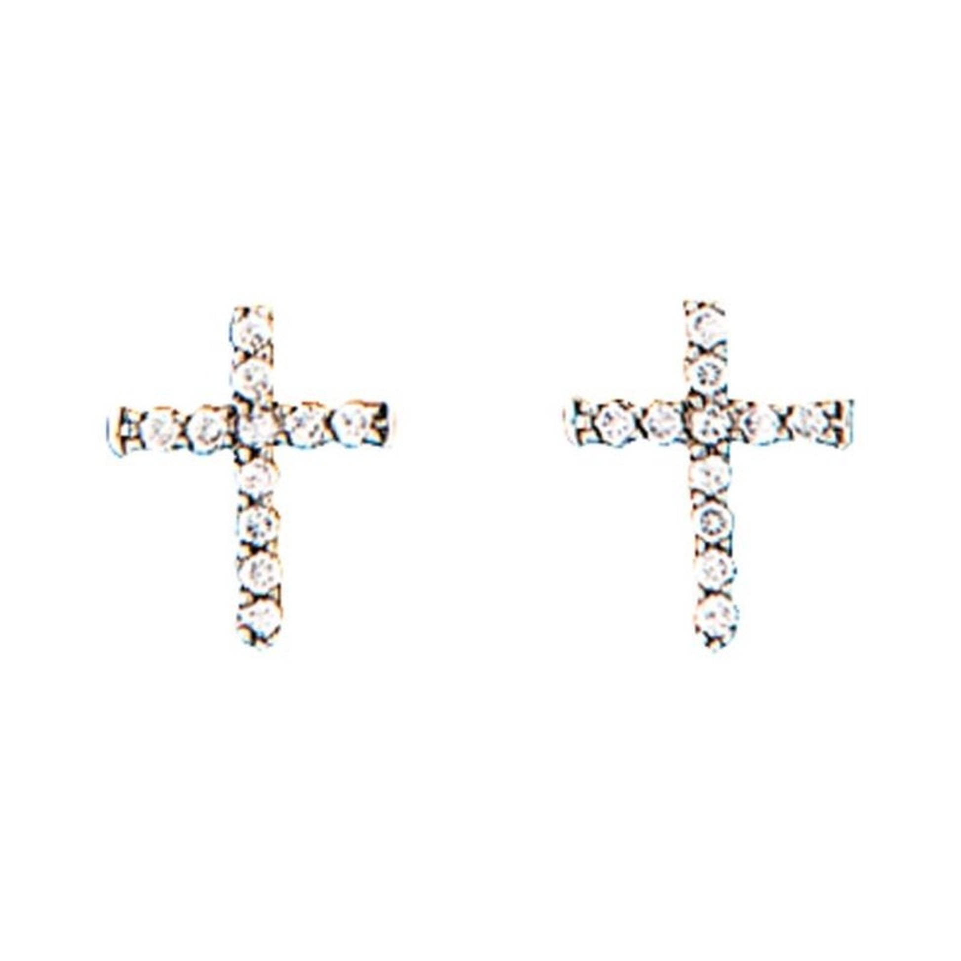 Quiet Faith Tiny Crystal Heart Earrings