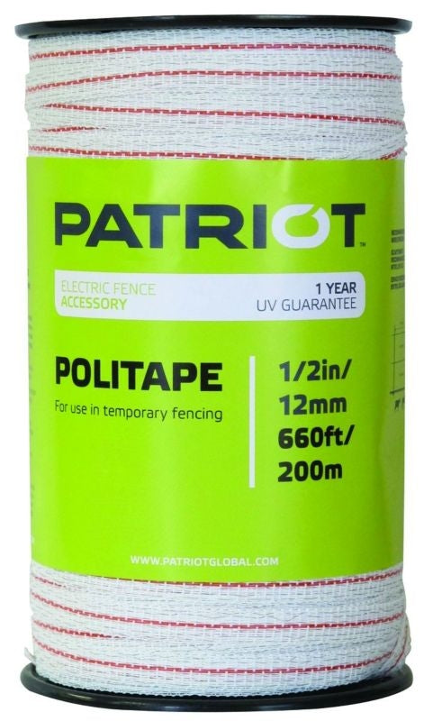 Patriot Polytape 660ft x 1/2 White