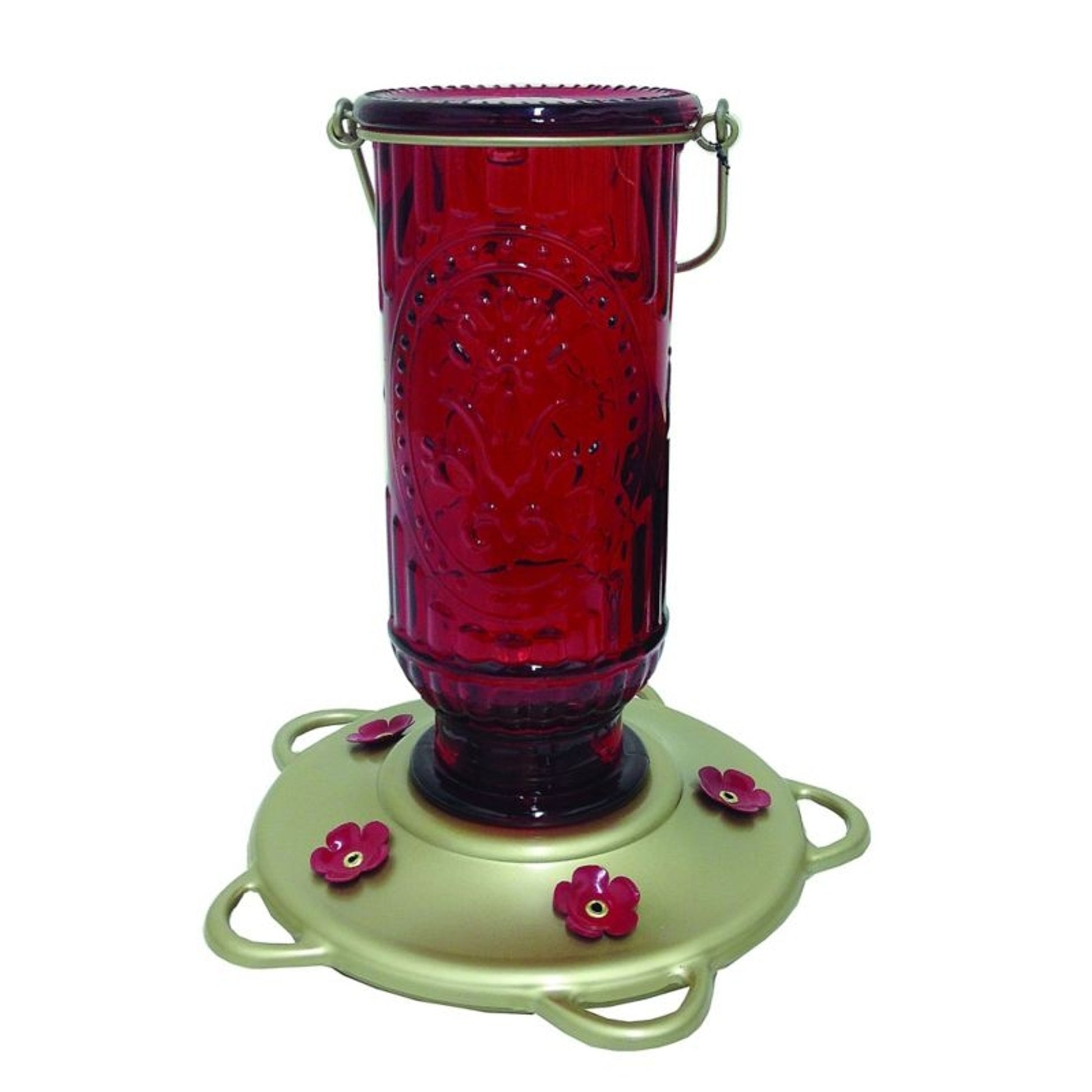 More Birds Vintage Hummingbird Feeder 20oz Red