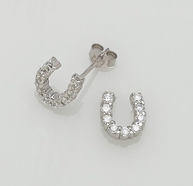 Sterling Silver Horseshoe Earrings Steel