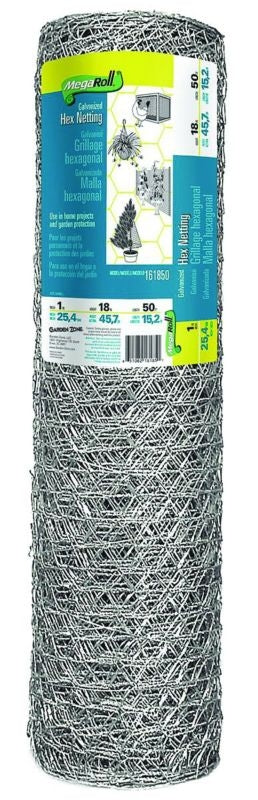Galvanized Hex 1 in Mesh Netting 12 X 50ft