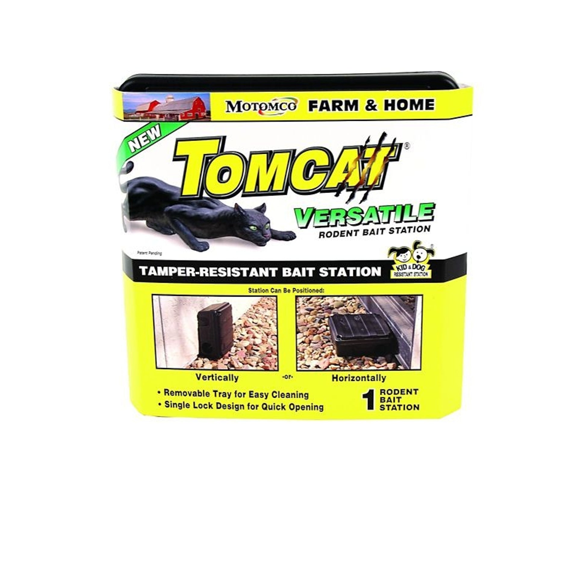 Tomcat Versatile Rodent Bait Station 9X9X4 Black