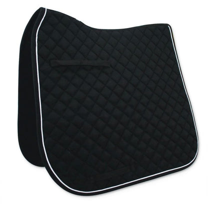 Passport Diamond-Quilted Dressage Pad 23 x43 Bk/Wh