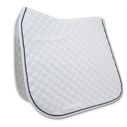 Passport Diamond-Quilted Dressage Pad 23 x43 Bk/Wh