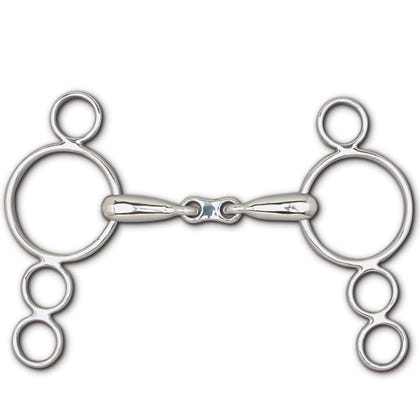 Toklat Hollow Mouth French Snaffle 4-Ring Gag 5