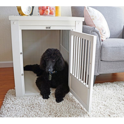 New Age Pet White Dog Crate with Metal Spindles