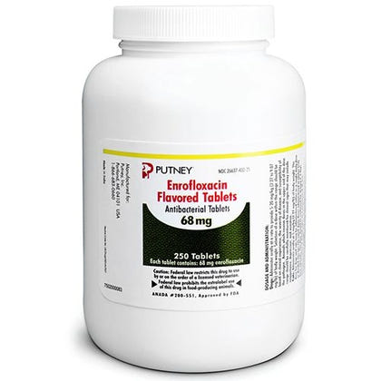 Enrofloxacin Tablets 68 mg