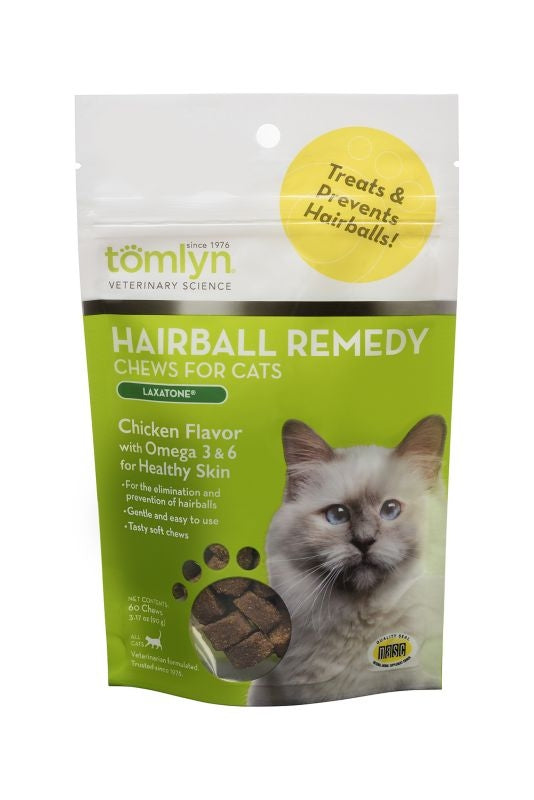 Tomlyn Laxatone Hairball Remedy Cat Chews 60ct