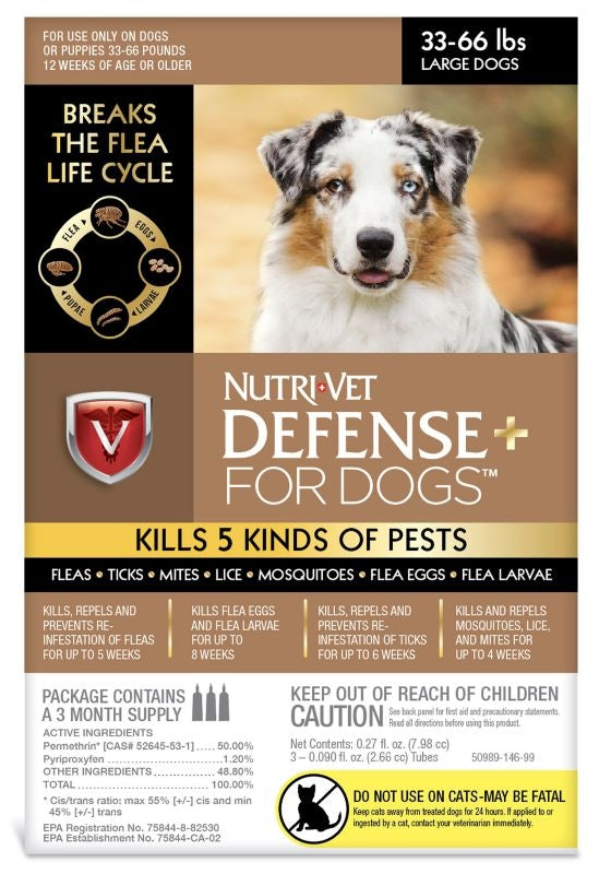 Nutri-Vet K9 Defense Plus Flea/Tick 3mos
