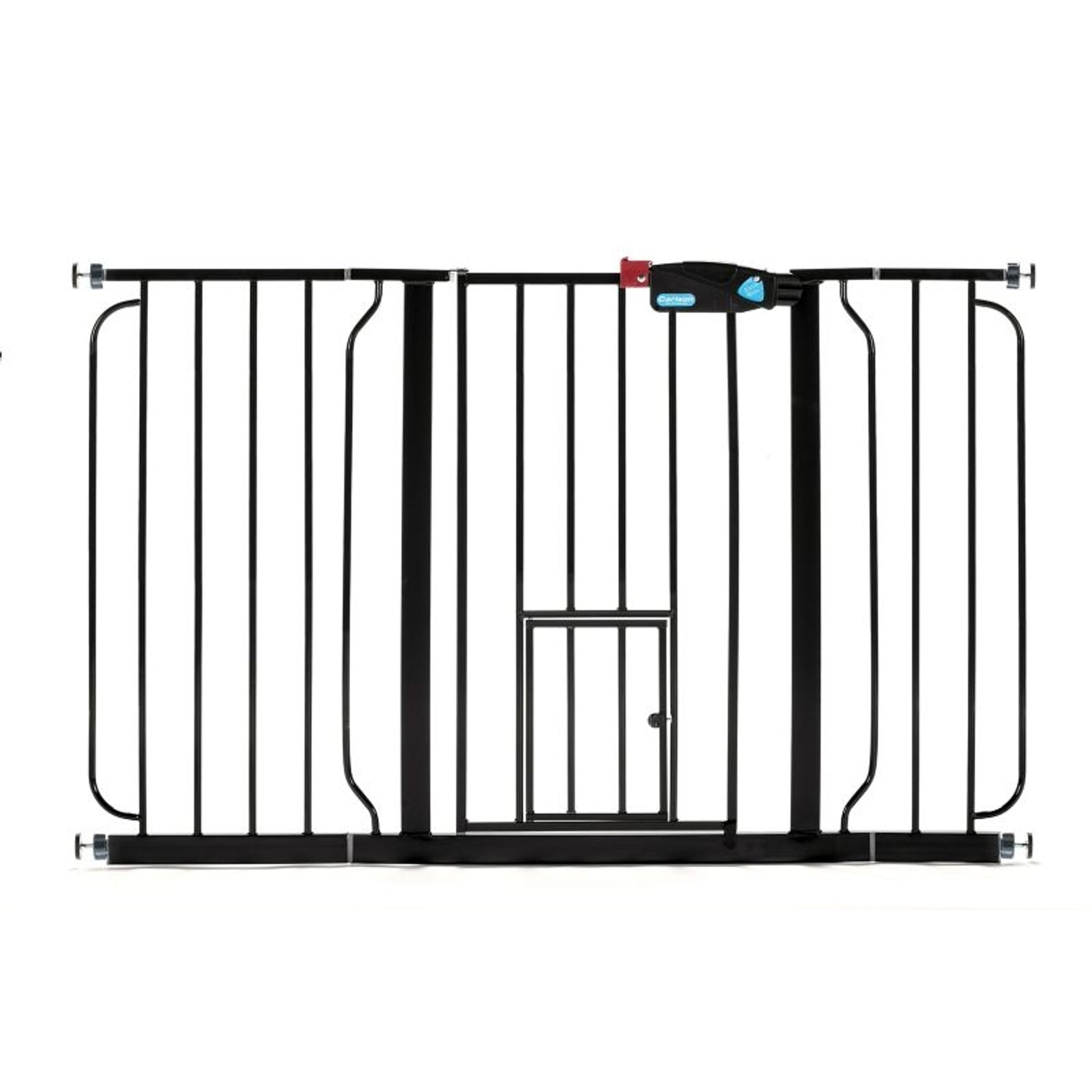 Carlson Pet Black Extra Wide Gate with Pet Door