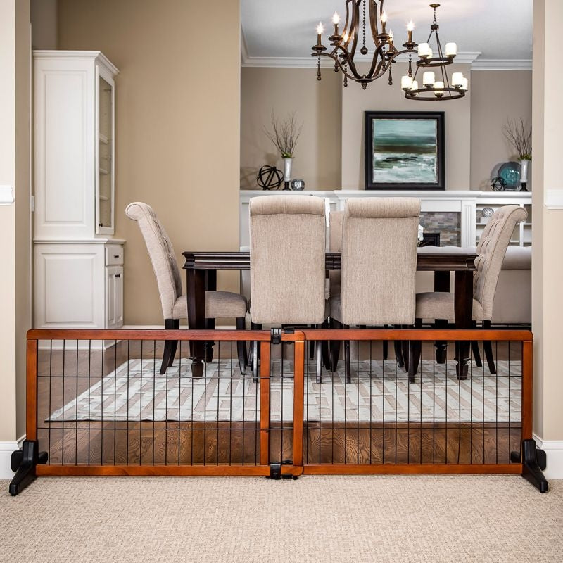 Carlson Pet Freestanding Extra Wide Wood Pet Gate