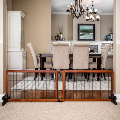Carlson Pet Freestanding Extra Wide Wood Pet Gate