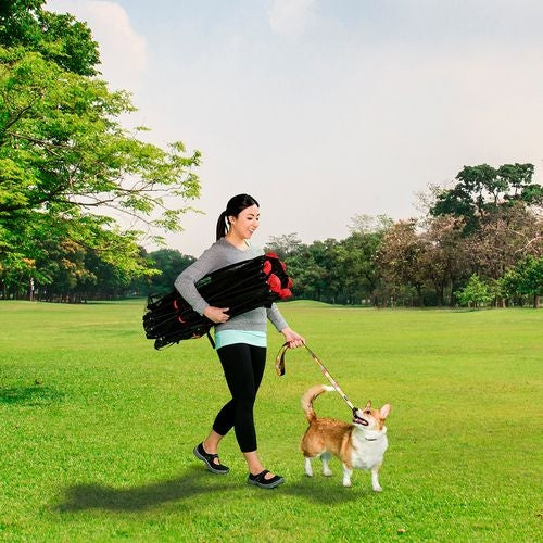 Carlson Pet Portable Six-Panel Red Pet Pen