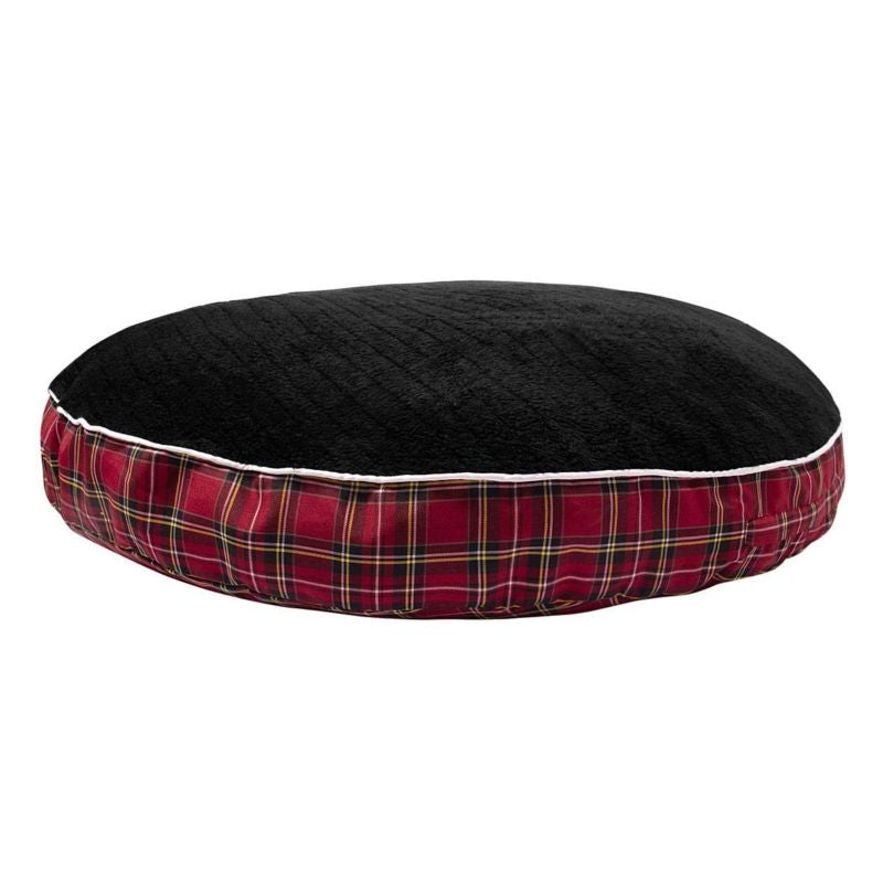 Halo Red Plaid Round Dog Bed
