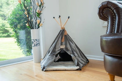 Armarkat Striped Teepee Style Cat Bed