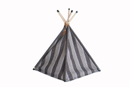 Armarkat Striped Teepee Style Cat Bed