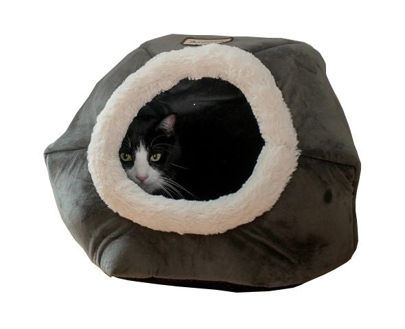 Armarkat Gray Velvet Cat Bed