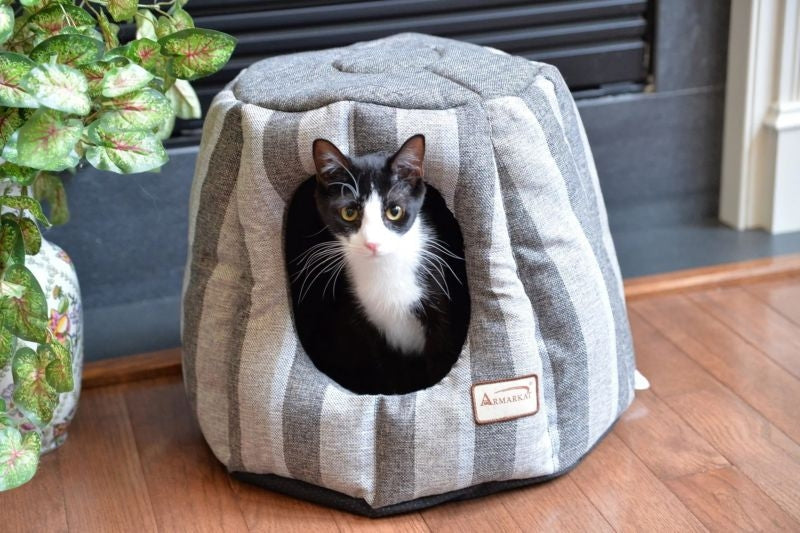 Armarkat Gray/Silver Cave Cat Bed