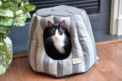 Armarkat Gray/Silver Cave Cat Bed