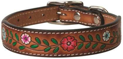 Weaver Painted Floral Dog Collar