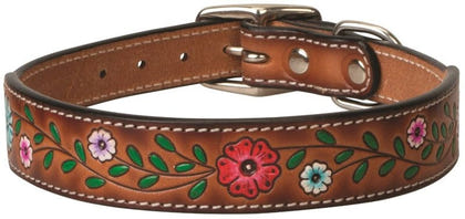 Weaver Painted Floral Dog Collar