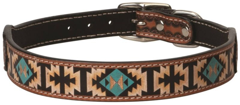 Weaver Painted Aztec Dog Collar