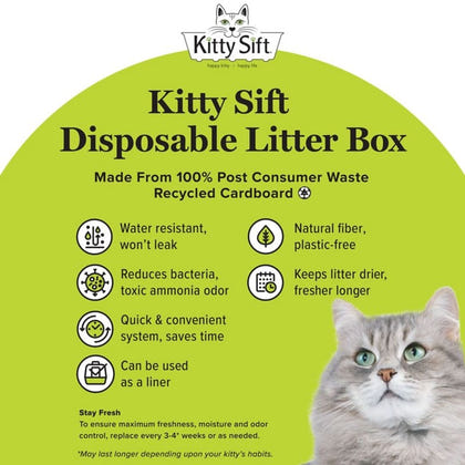 Kitty Sift Disposable Cat Litter Box 3Pk