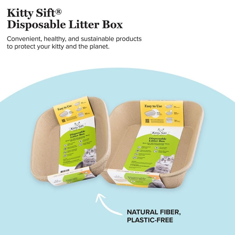 Kitty Sift Disposable Cat Litter Box 3Pk