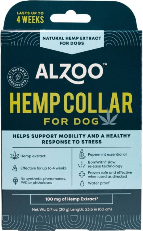 Alzoo Plant Based Hemp Premium Dog Collar 23.6Inl