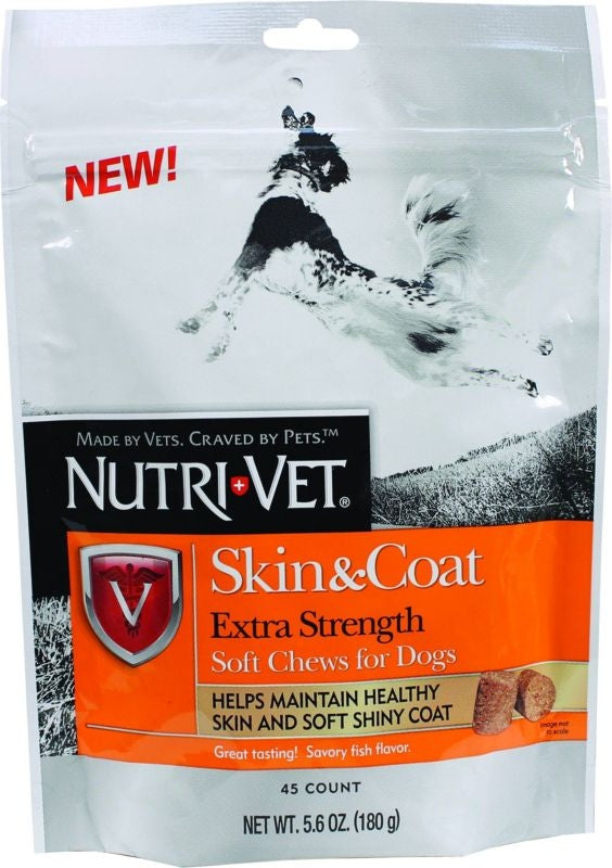 Skin And Coat Soft Chews For Dogs Fish 45 Pk