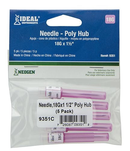 Ideal Polypropylene Hub Needle Pack