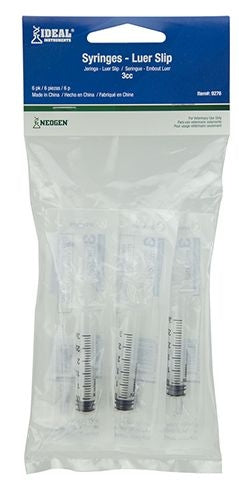 Ideal Disposable Luer Slip Syringe Pack
