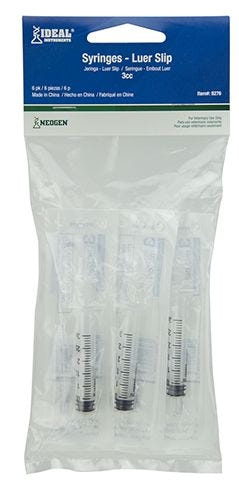 Ideal Disposable Luer Slip Syringe Pack