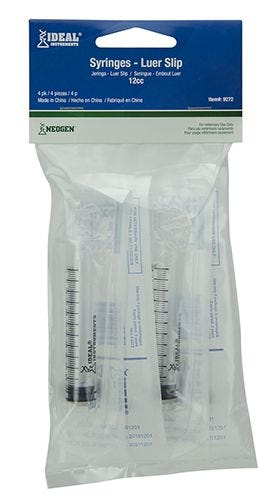 Ideal Disposable Luer Slip Syringe Pack