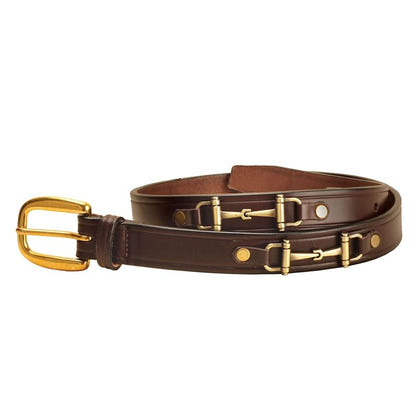 Tory Leather 1 Inch Snaffle Bit Belt