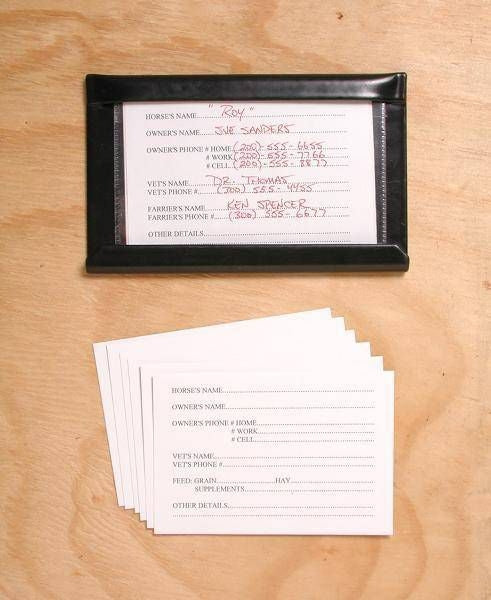 Stall Information Card Holder