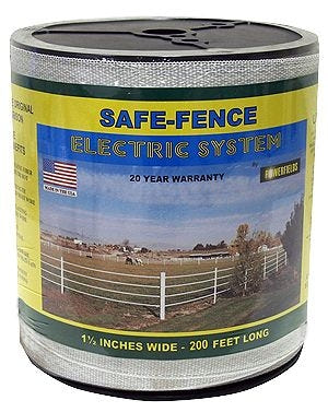 Safe Fence 1 1/2in Wide Poly Tape 200 Ft