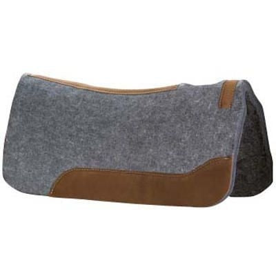 Mustang Felt Contoured Western Roper Pad 1in Gray