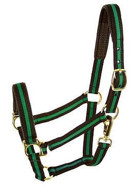 Padded No Rub Striped Poly Halter
