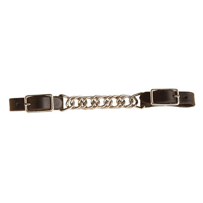 Tory Flat Twisted Chain Curb Strap Bk/Gry