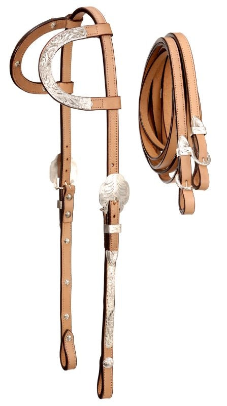 Royal King Double Ear Show Headstall with Reins