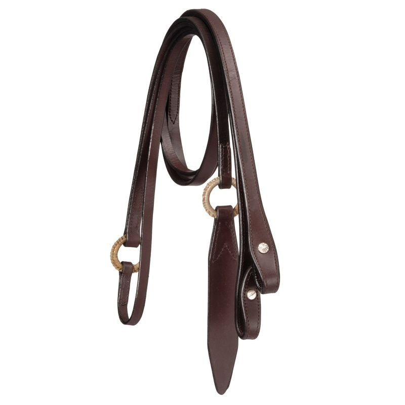 Royal King Flat Leather Western Romel Reins