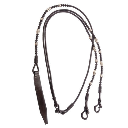 Royal King Silver Ferrule Western Romel Reins