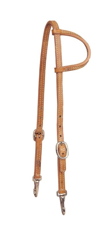 Tory Harness Leather Snap Single Ear Headstall