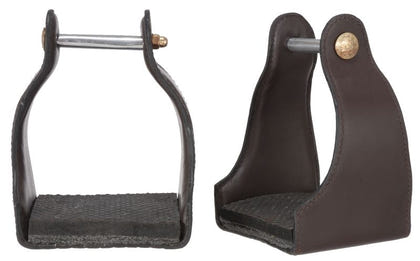 Tough1 Leather Cushioned Trail Stirrups