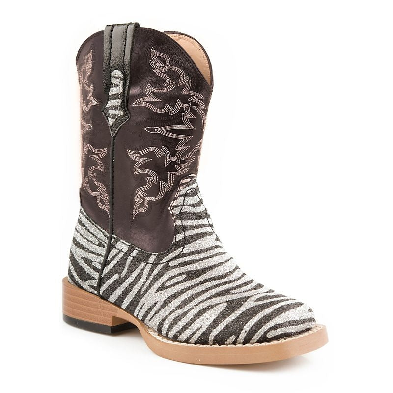 Roper Infant Faux Sq Toe Print Boots