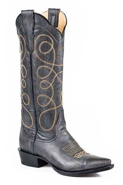 Stetson Ladies Abigail Snip Toe Cowgirl Boots 9